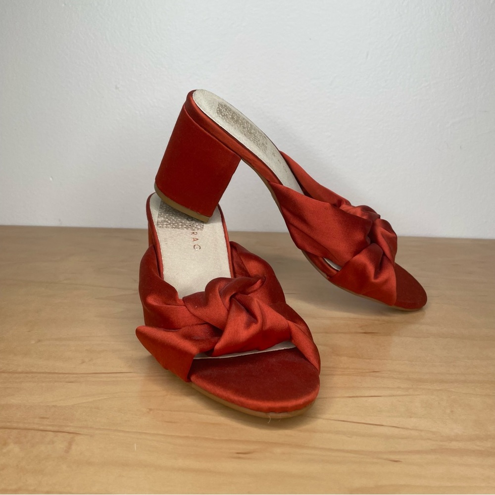 London Rag Orange Satin Sandals 5 Size 36